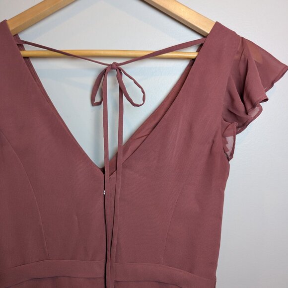 Azazie Women's Size A4 Claudine Amethyst Dresses Floor Length Chiffon - Picture 9 of 9